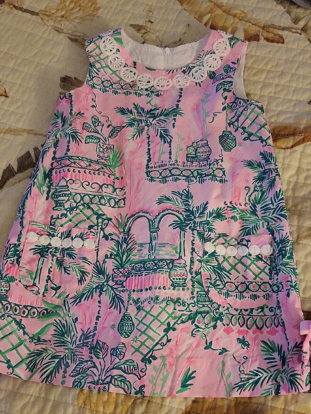 Lilly Pulitzer Pink Tropical Print Shift Dress